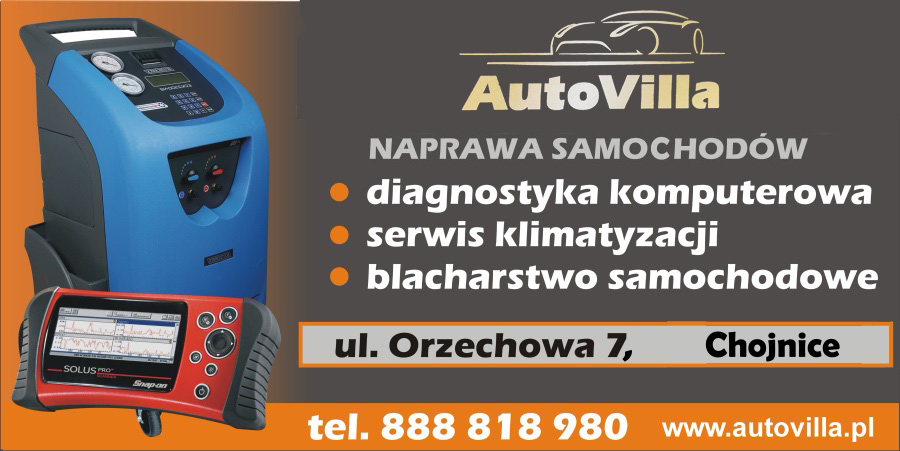 AutoVilla naprawa samochodów. Diagnostyka komputerowa, serwis klimatyzacji, blacharstwo samochodowe. Chojnice, ul. orzechowa 7. Tel. 888 818 980